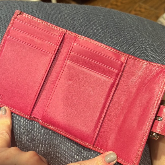 COACH Pink Bifold Wallet - Picture 2 of 5